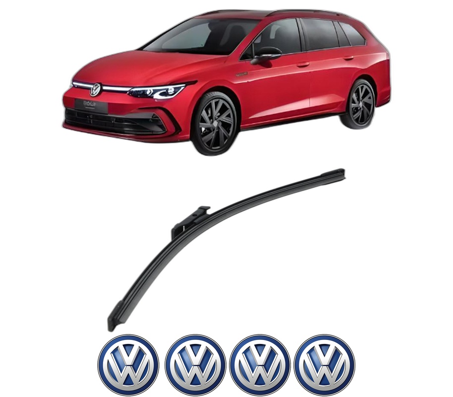 Stergator lamela spate Volkswagen GOLF VIII Variant (CG5, DB5) din 2020 - 2024, pentru luneta auto, Bosch Aerotwin, din cauciuc siliconat rezistent, 4 Stickere Auto VW