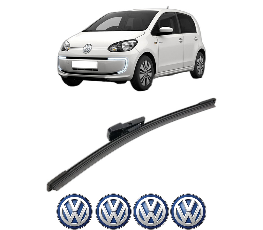 Stergator lamela spate Volkswagen LOAD UP! (121, 122, BL1, BL2) din 2012 - 2020, pentru luneta auto, Bosch Aerotwin, din cauciuc siliconat rezistent, 4 Stickere Auto VW