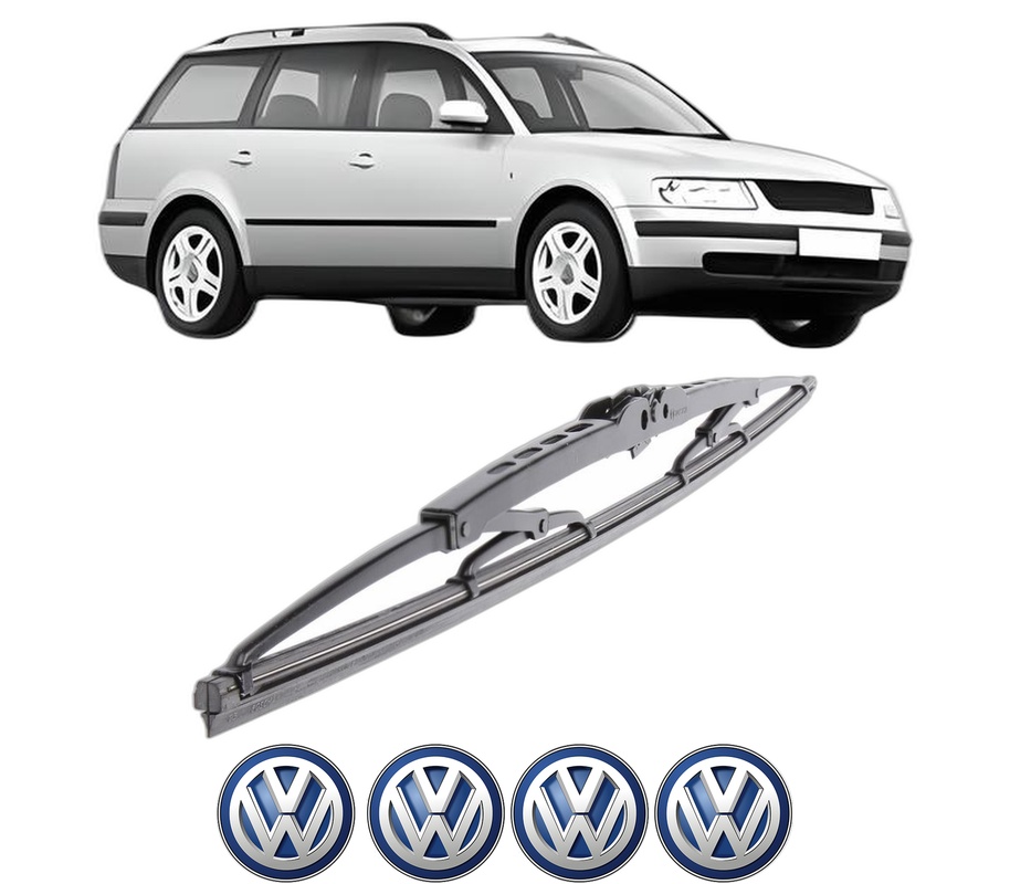 Stergator lamela spate Volkswagen PASSAT B5 Variant (3B5) din 1997 - 2000, pentru luneta auto, Bosch Twin, din cauciuc siliconat rezistent, 4 Stickere Auto VW