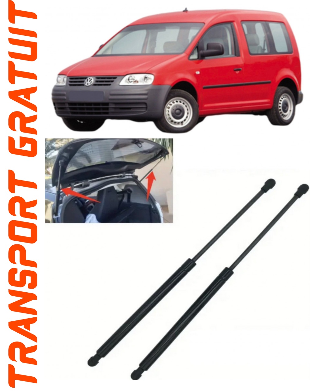 Set 2 amortizoare Haion portbagaj pentru masina VOLKSWAGEN Caddy III
