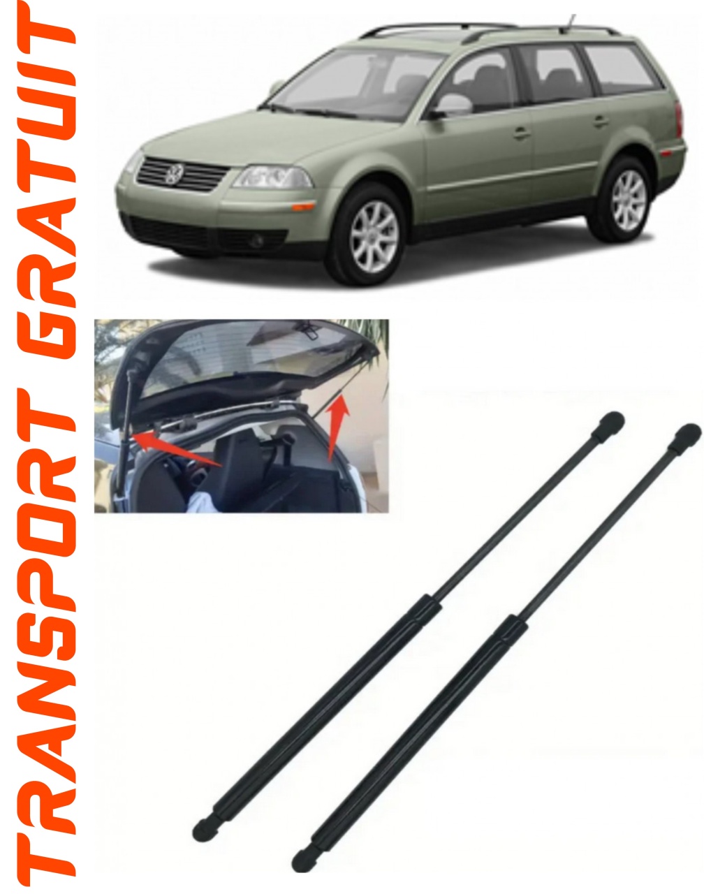 Set 2 amortizoare Haion portbagaj pentru masina VOLKSWAGEN Passat B5