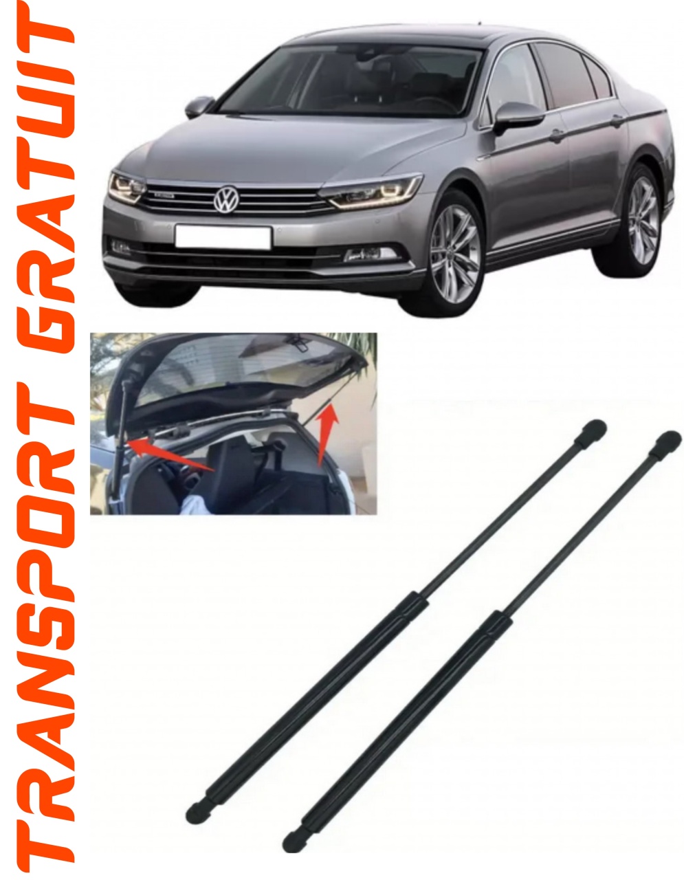 Set 2 amortizoare Haion portbagaj pentru masina VOLKSWAGEN Passat B8
