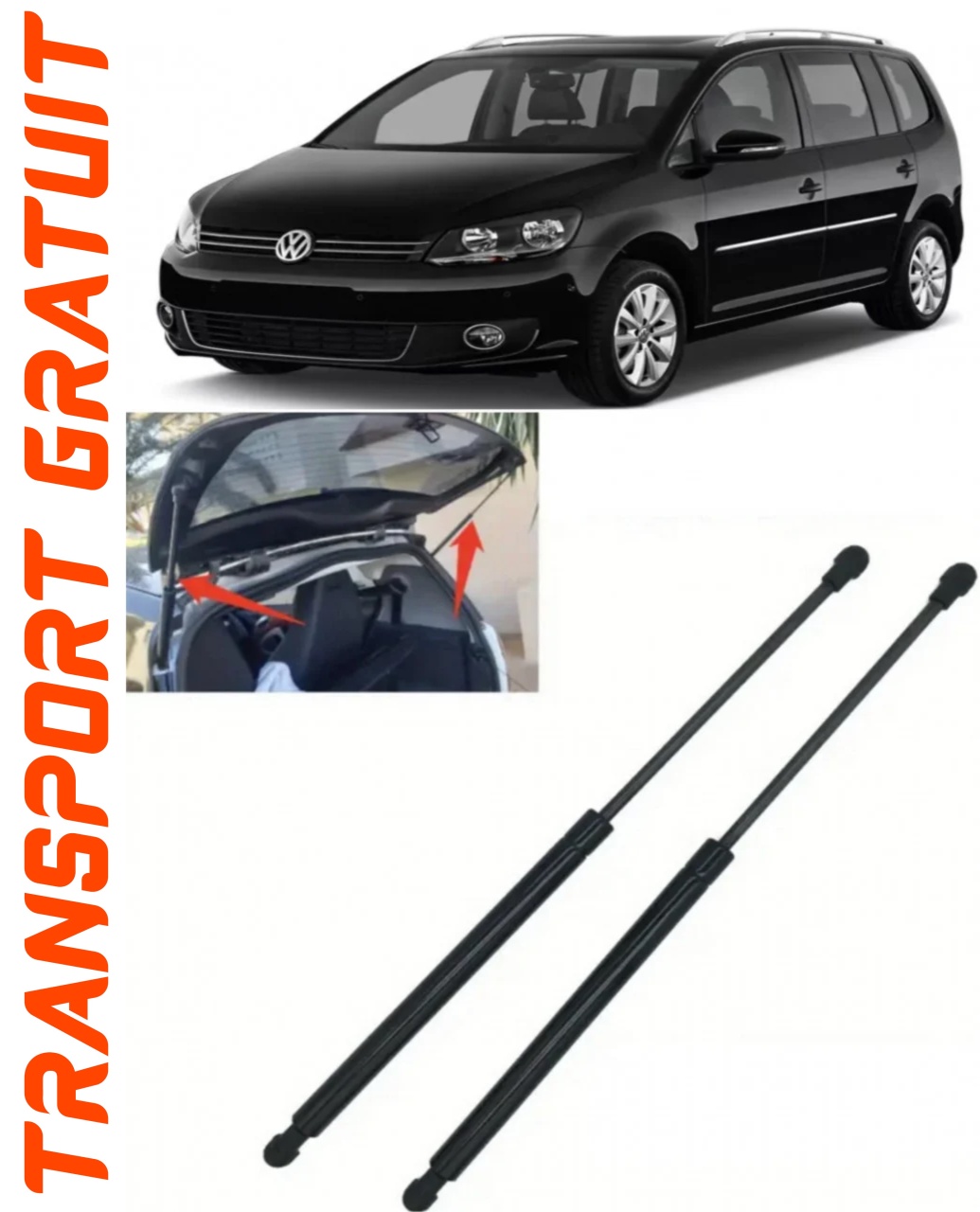 Set 2 amortizoare Haion portbagaj pentru masina VOLKSWAGEN Touran