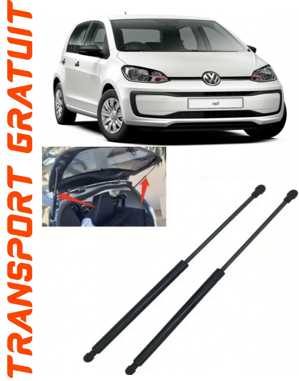 Set 2 amortizoare Haion portbagaj pentru masina VOLKSWAGEN Up!