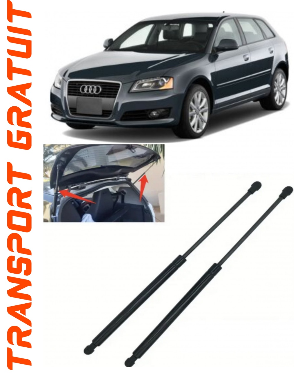 Set 2 amortizoare Haion portbagaj pentru masina AUDI A3