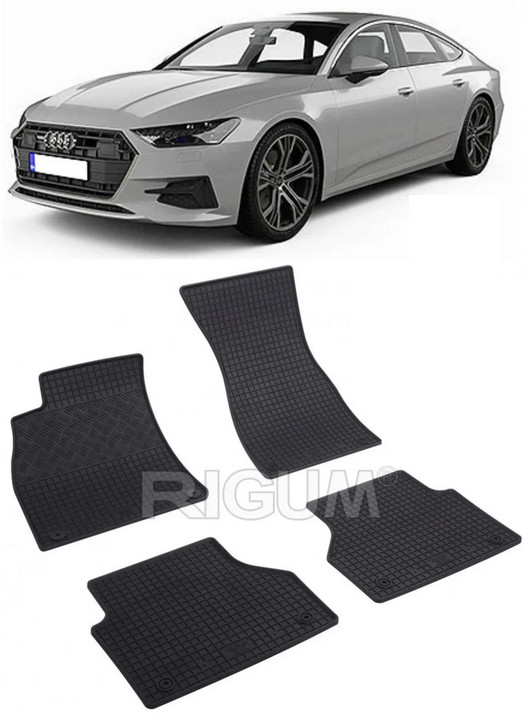 Set 4 covorase Audi A6 Allroad 2018-prezent, din cauciuc 100%, compatibile cu autoturismul AUDI A6