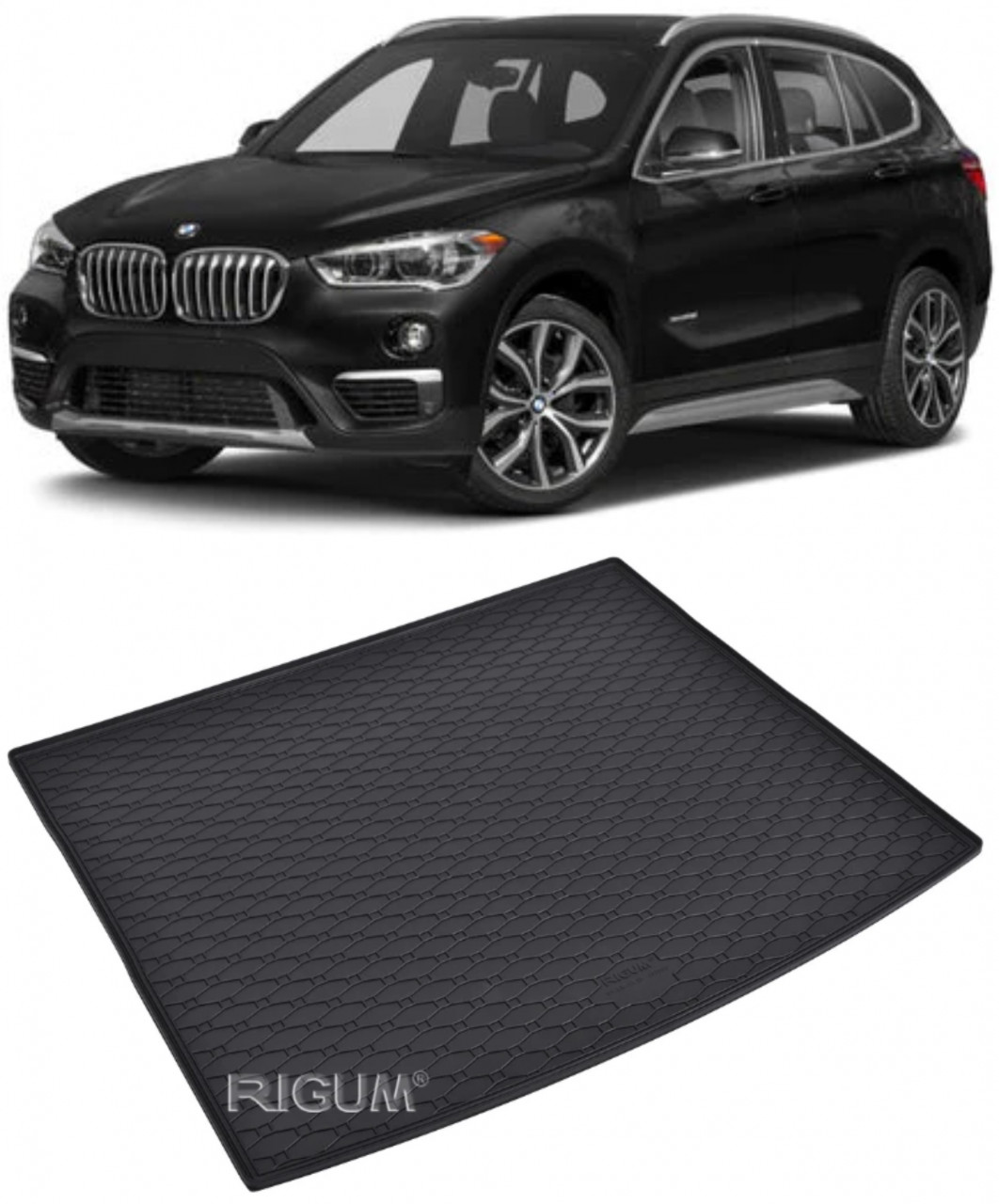 Tavita auto BMW Seria X1 2016-2022, protectie portbagaj, Cri-Flo, din cauciuc 100%, compatibil cu autoturismul BMW Seria X1