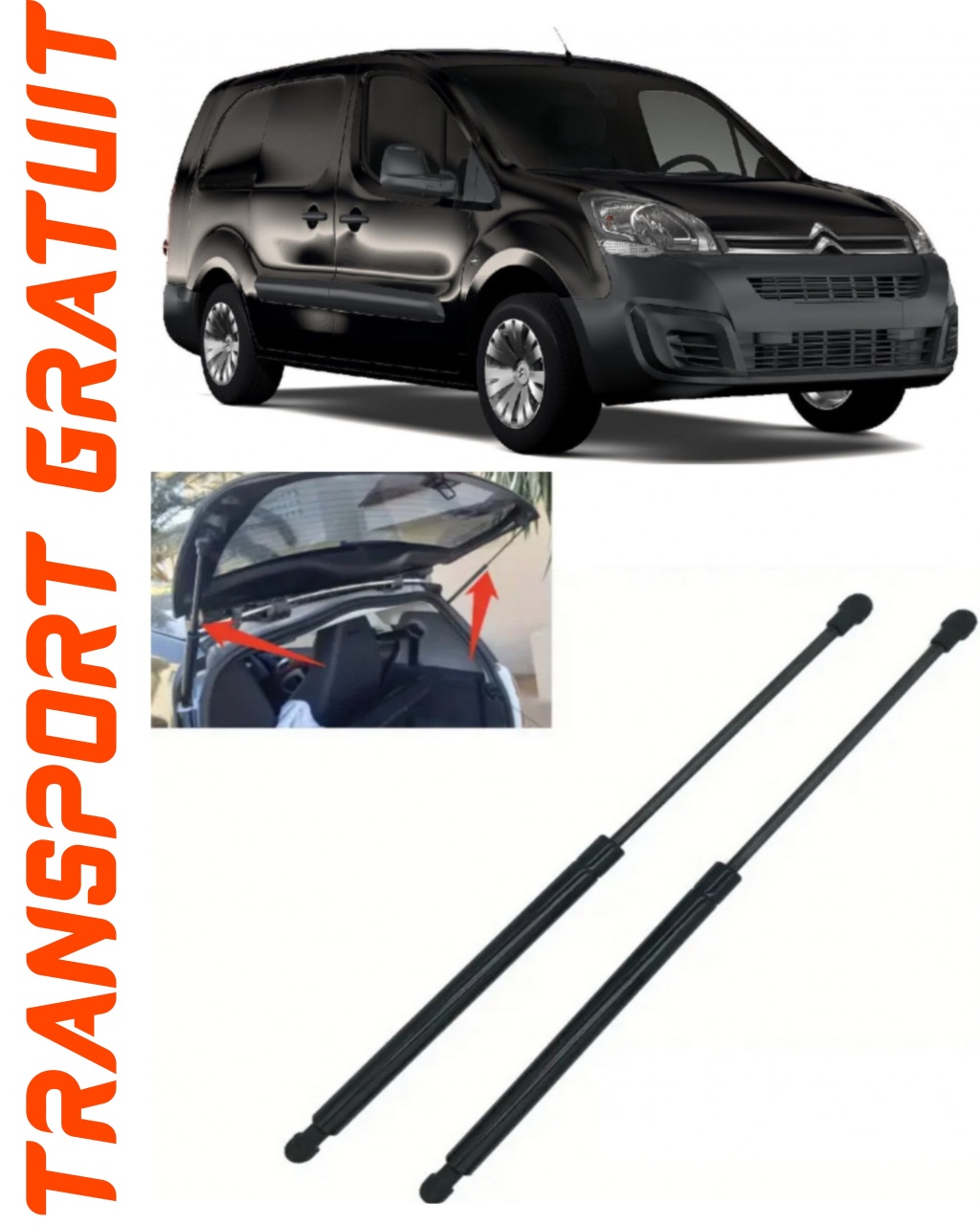 Set 2 amortizoare Haion portbagaj pentru masina Citroen Berlingo