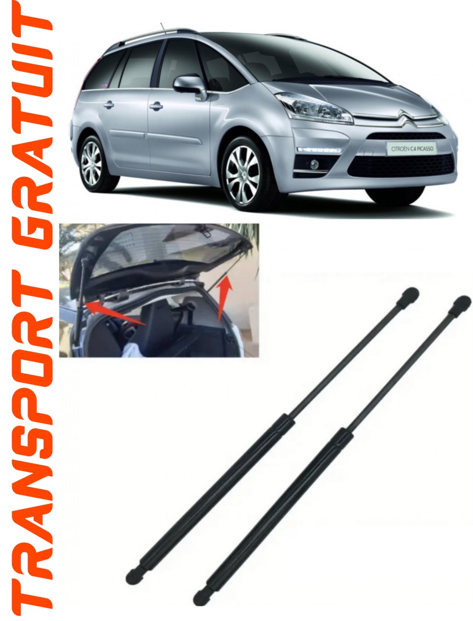 Set 2 amortizoare Haion portbagaj pentru masina Citroen C4 Picasso I