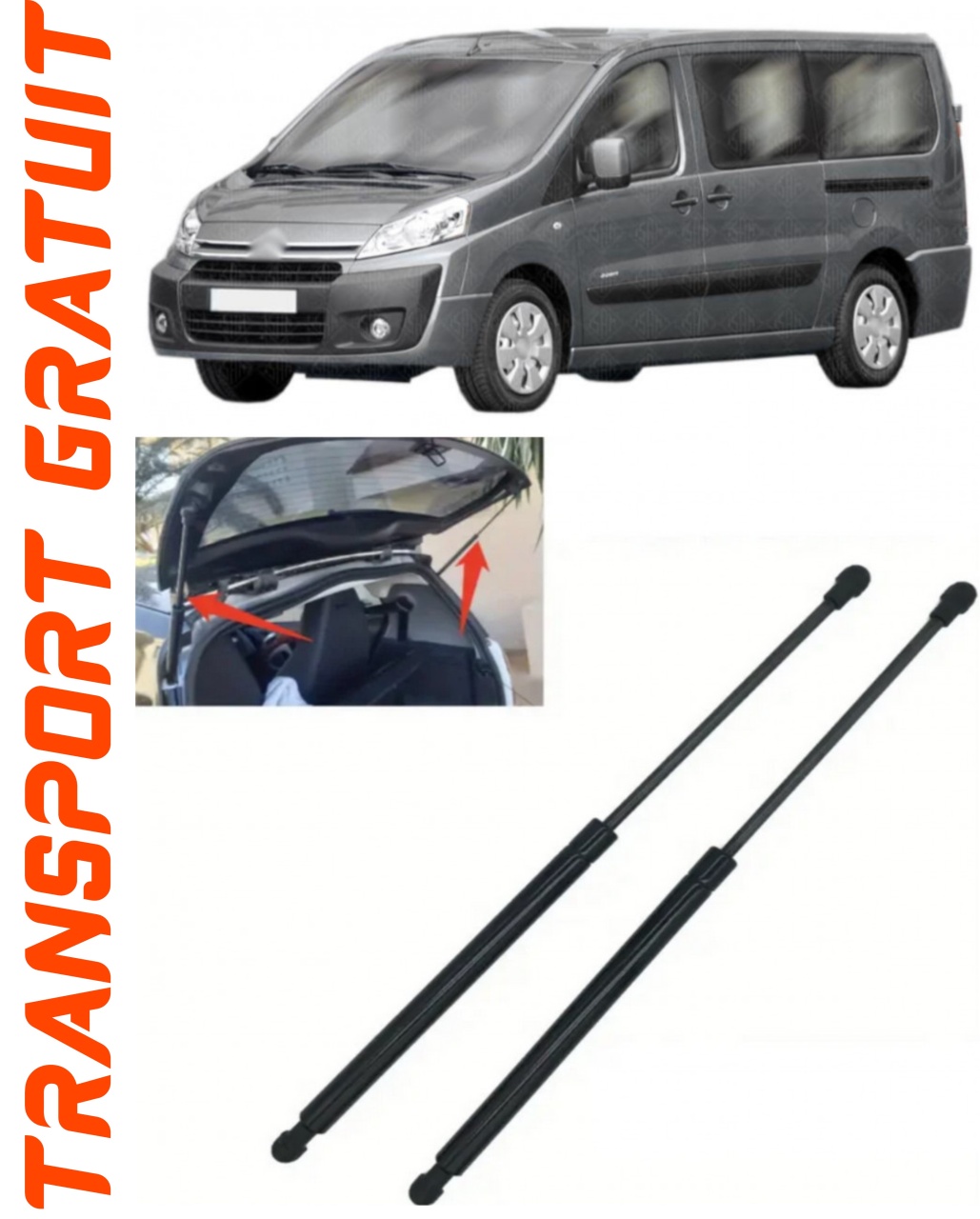 Set 2 amortizoare Haion portbagaj pentru masina Citroen Jumpy II