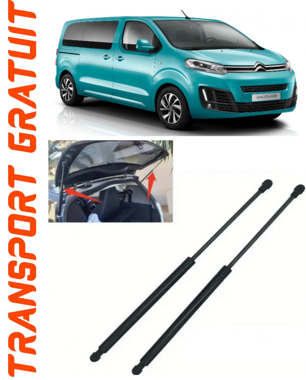 Set 2 amortizoare Haion portbagaj pentru masina Citroen Spacetourer