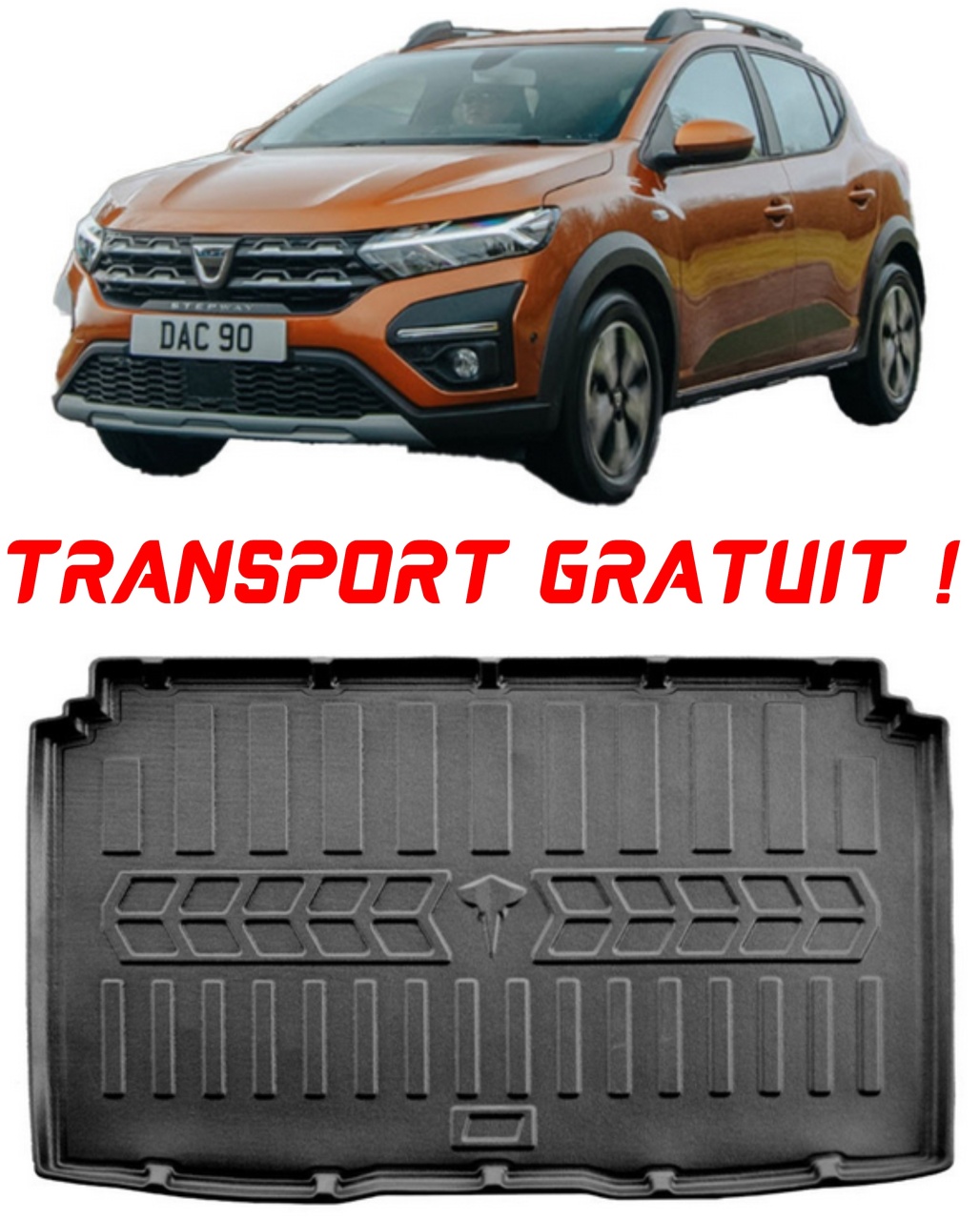 Tavita portbagaj auto dedicata pentru haionul masinii tale Dacia Sandero