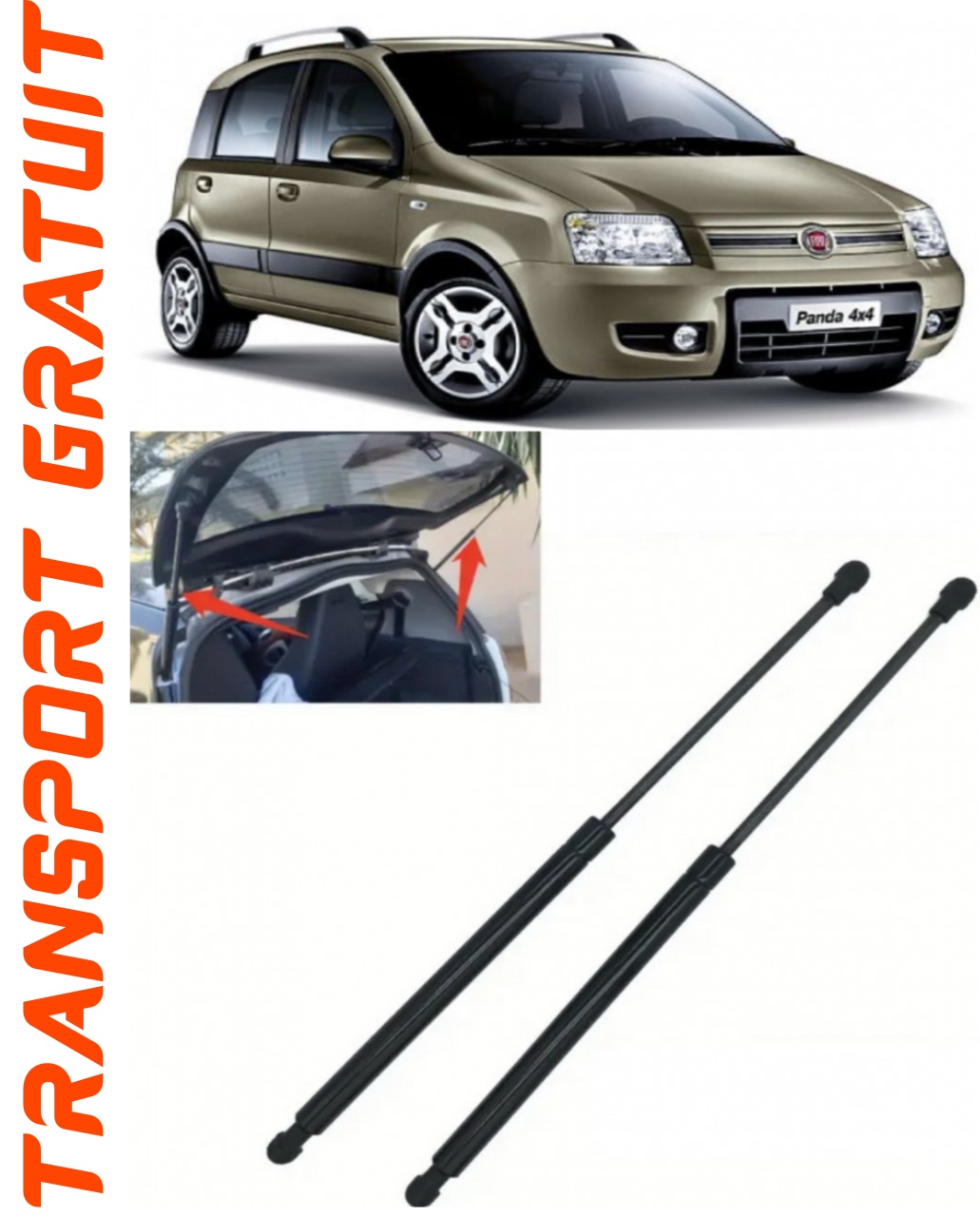 Set 2 amortizoare Haion portbagaj pentru masina Fiat Panda