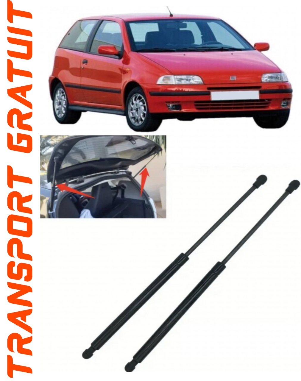 Set 2 amortizoare Haion portbagaj pentru masina Fiat Punto