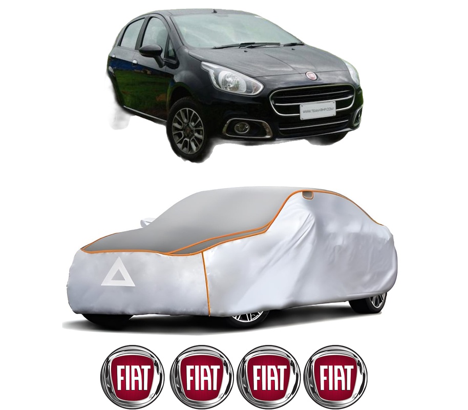 Husa Prelata Antigrindina Auto FIAT PUNTO EVO (199_) din 2008-2014, Protectie auto contra intemperiilor la grindina, Waterproof, 4x Stickere auto FIAT