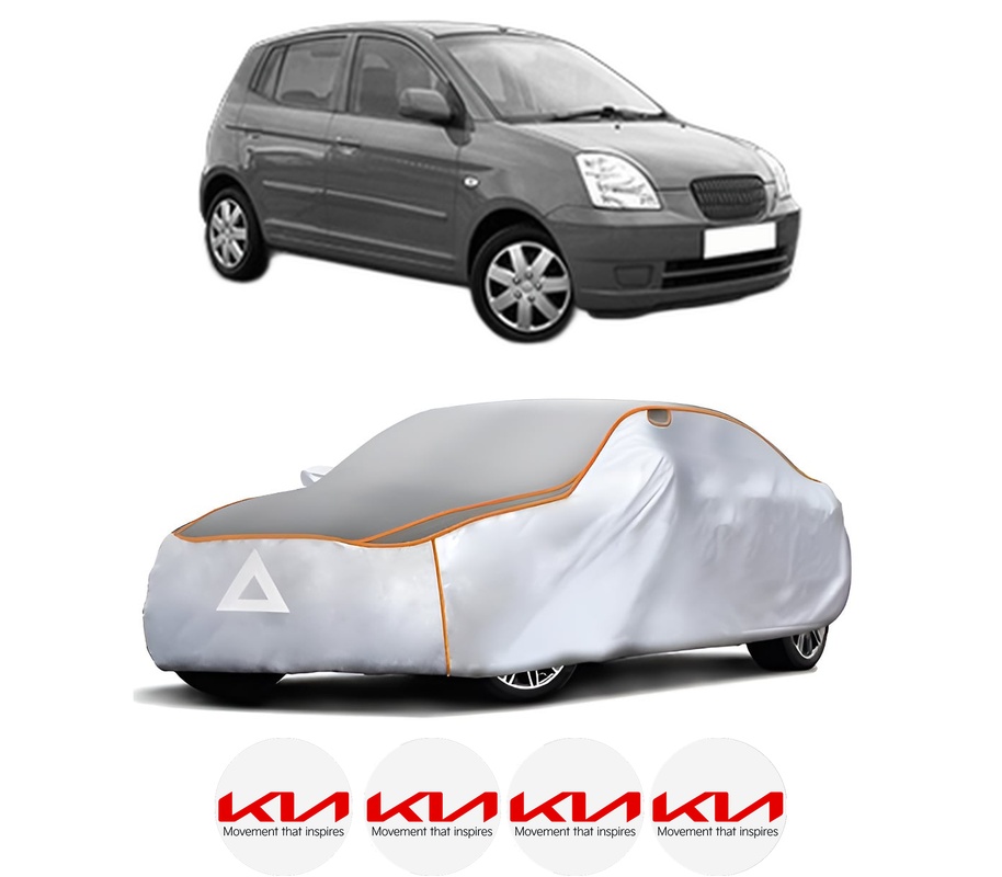 Husa Prelata Antigrindina Auto KIA PICANTO I (SA) din 2004-2011, Protectie auto contra intemperiilor la grindina, Waterproof, 4x Stickere auto KIA