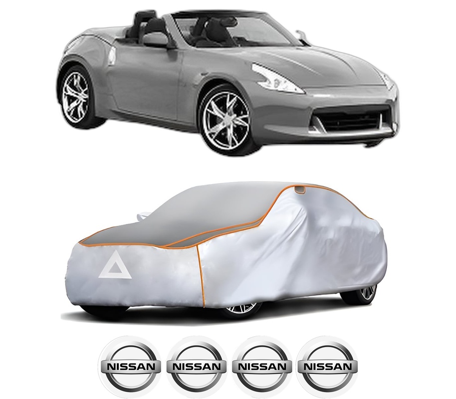 Husa Prelata Antigrindina Auto NISSAN 370Z Roadster (Z34) din 2009-2010, Protectie auto contra intemperiilor la grindina, Waterproof, 4x Stickere auto NISSAN