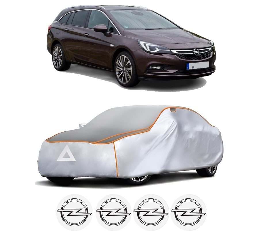 Husa Prelata Antigrindina Auto OPEL ASTRA K Sports Tourer (B16) din 2015-2022, Protectie auto contra intemperiilor la grindina, Waterproof, 4x Stickere auto OPEL