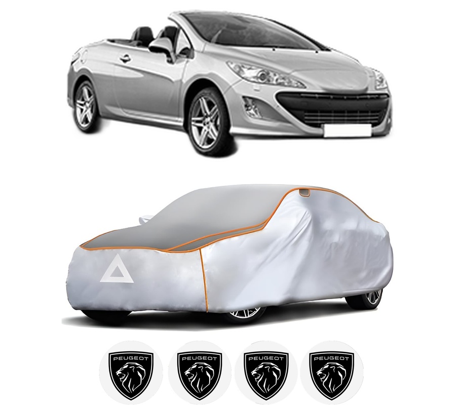 Husa Prelata Antigrindina Auto PEUGEOT 308 CC (4B_) din 2009-2014, Protectie auto contra intemperiilor la grindina, Waterproof, 4x Stickere auto PEUGEOT
