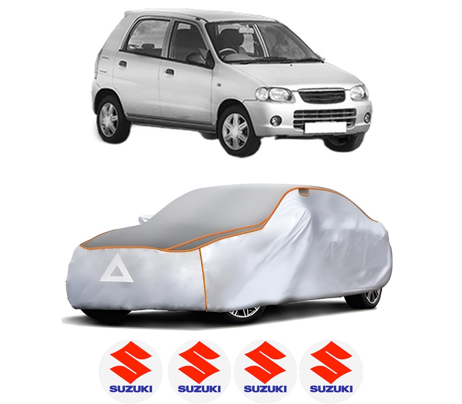 Husa Prelata Antigrindina Auto SUZUKI ALTO VI (FF, HA24_) din 2002-2008, Protectie auto contra intemperiilor la grindina, Waterproof, 4x Stickere auto SUZUKI