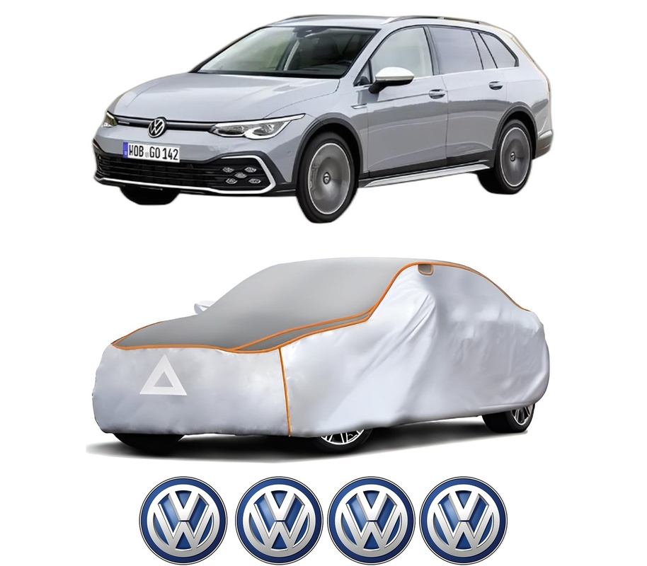 Husa Prelata Antigrindina Auto Volskwagen GOLF ALLTRACK VIII (CG5) din 2020-2024, Protectie auto contra intemperiilor la grindina, Waterproof, 4x Stickere auto Volskwagen