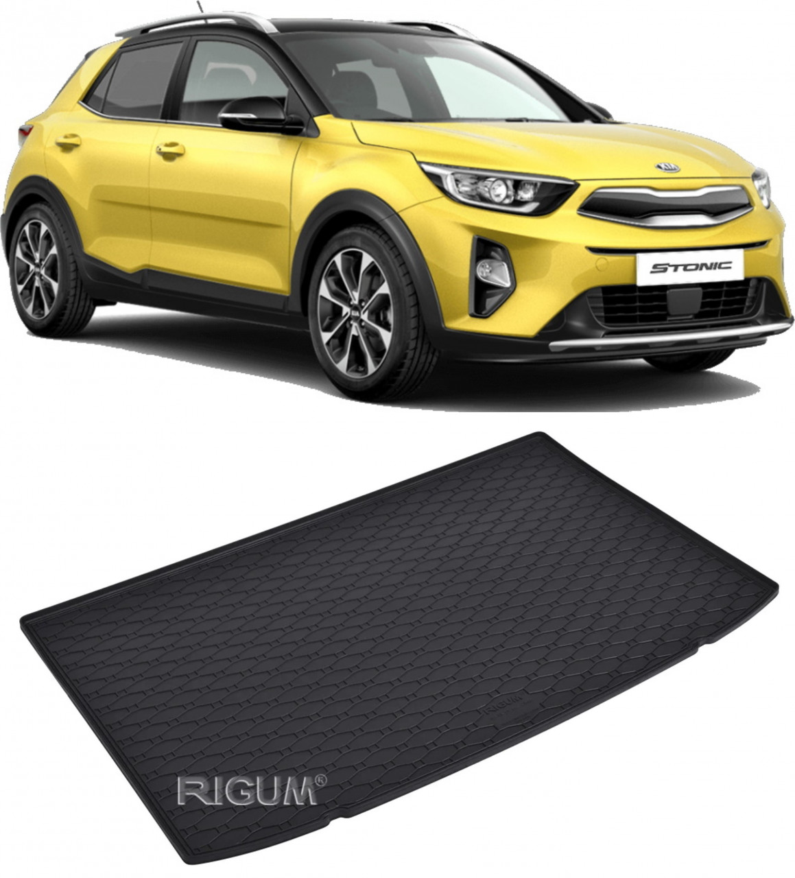 Tavita auto KIA Stonic 2021-prezent, protectie portbagaj, Cri-Flo, din cauciuc 100%, compatibil cu autoturismul KIA Stonic