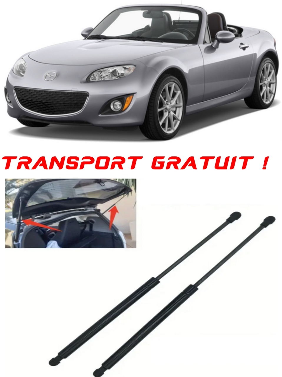 Set 2 amortizoare Haion portbagaj pentru masina Mazda MX-5 III (NC)