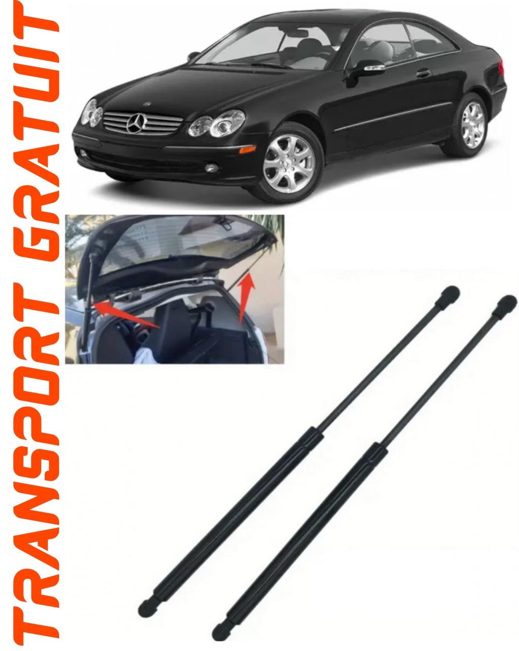 Set 2 amortizoare Haion portbagaj pentru masina Mercedes-benz CLK
