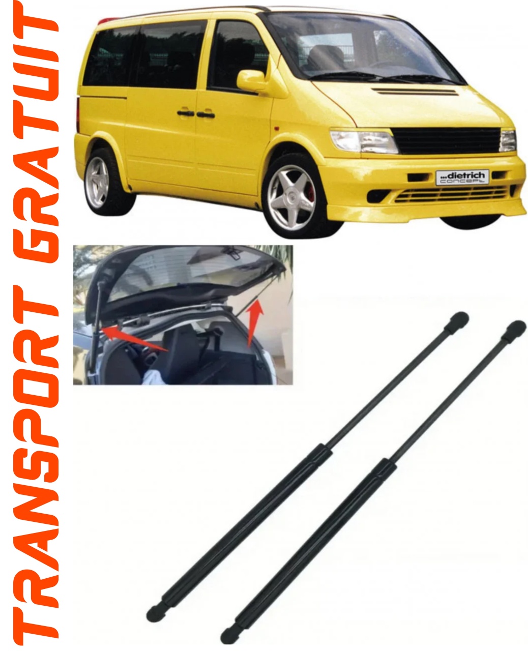 Set 2 amortizoare Haion portbagaj pentru masina Mercedes-benz Vito