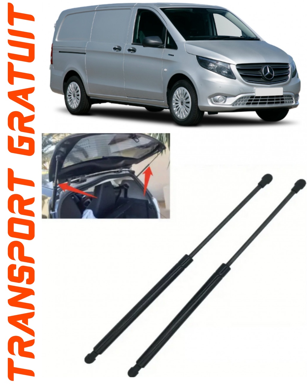 Set 2 amortizoare Haion portbagaj pentru masina Mercedes-benz Vito