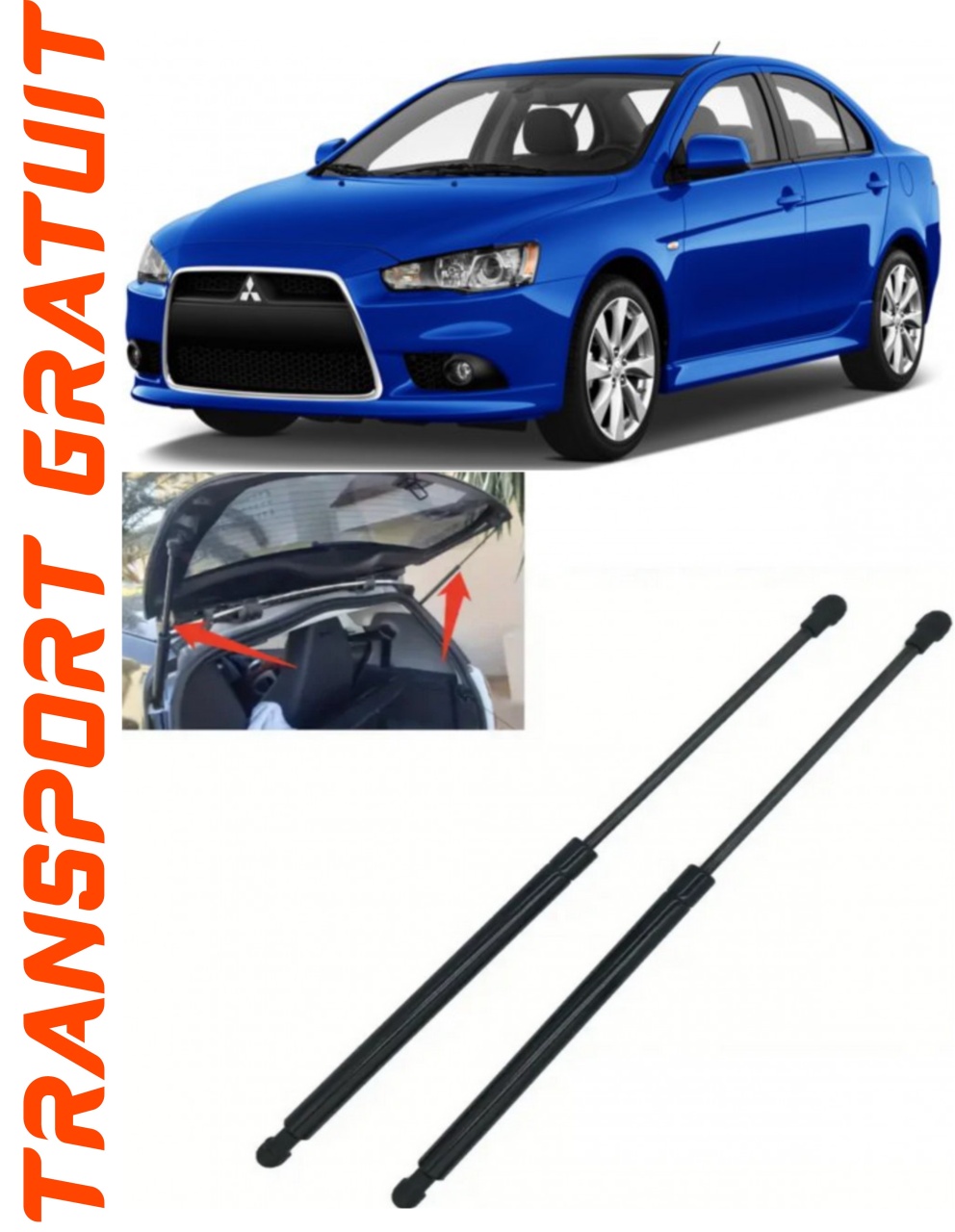Set 2 amortizoare Haion portbagaj pentru masina Mitsubishi Lancer VIII