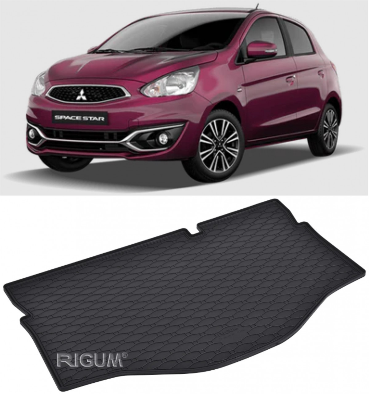Tavita auto MITSUBISHI Space Star 2020-prezent, protectie portbagaj, Cri-Flo, din cauciuc 100%, compatibil cu autoturismul MITSUBISHI Space Star