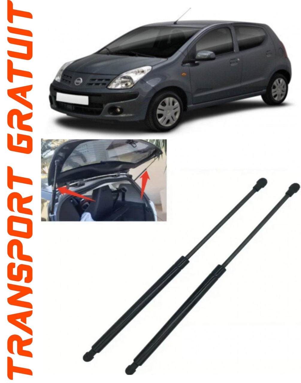 Set 2 amortizoare Haion portbagaj pentru masina Nissan Pixo