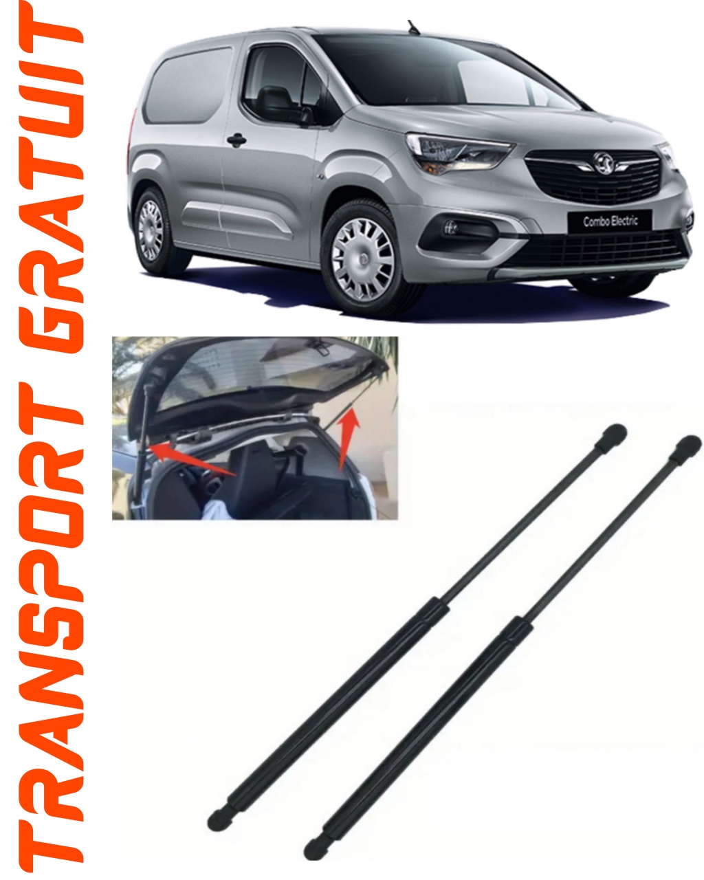 Set 2 amortizoare Haion portbagaj pentru masina Opel Combo