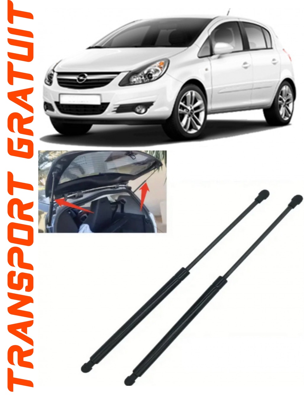 Set 2 amortizoare Haion portbagaj pentru masina Opel Corsa D