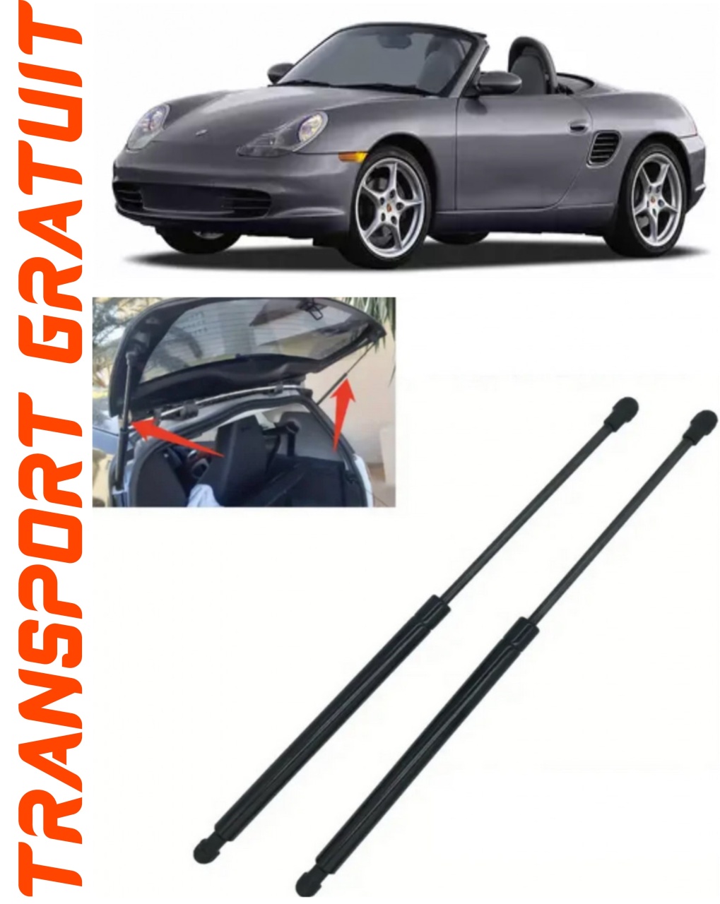 Set 2 amortizoare Haion portbagaj pentru masina Porsche Boxster