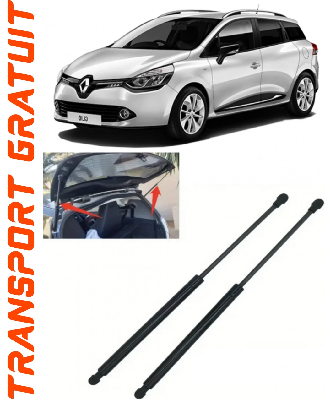 Set 2 amortizoare Haion portbagaj pentru masina Renault Clio III Grandtour