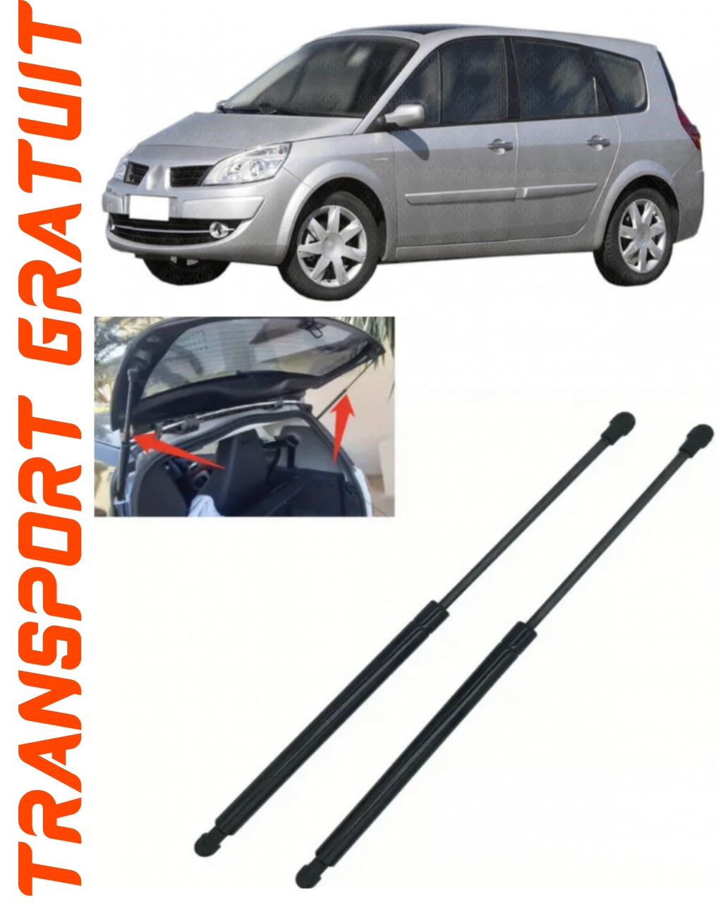 Set 2 amortizoare Haion portbagaj pentru masina Renault Grand Scenic II