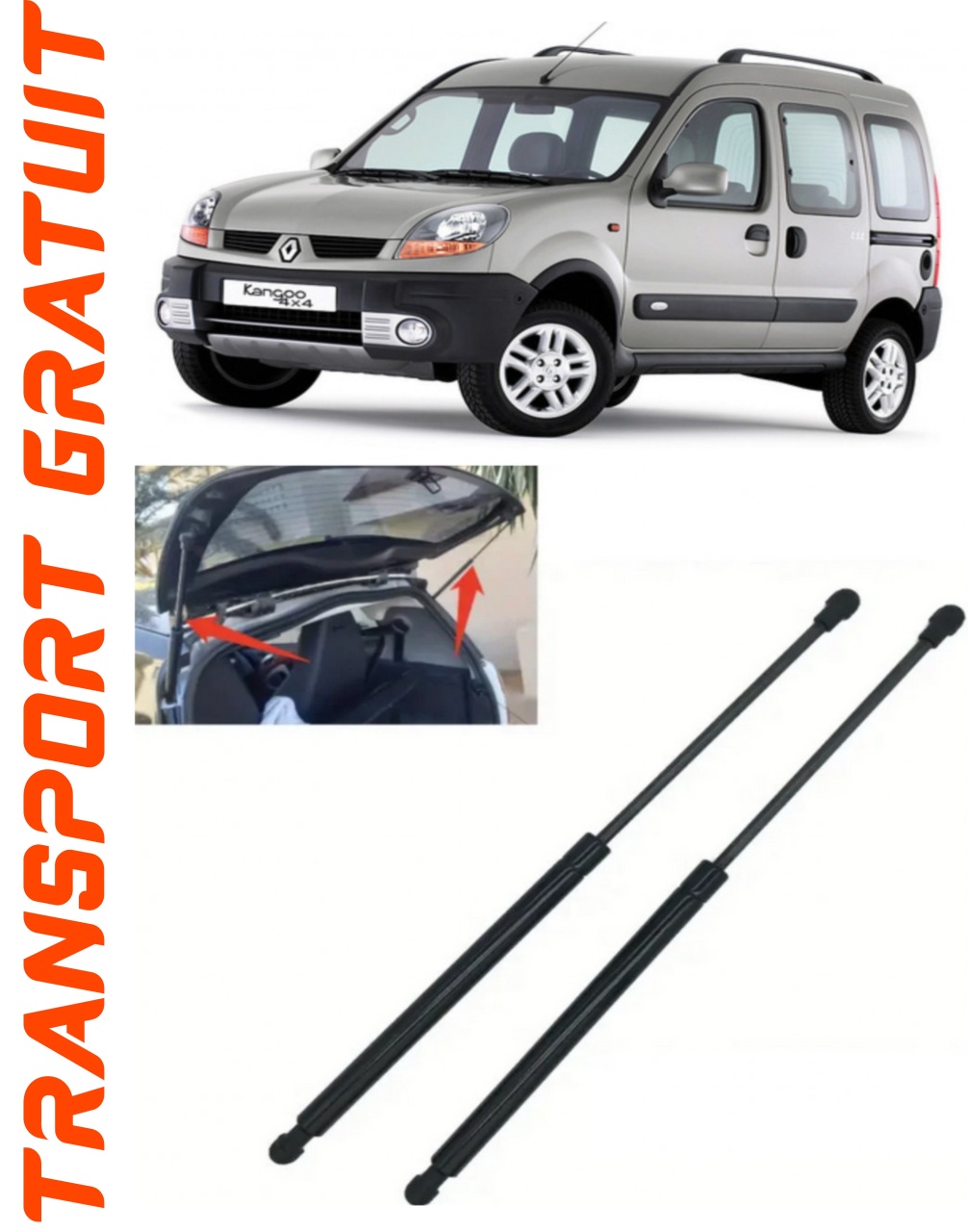 Set 2 amortizoare Haion portbagaj pentru masina Renault Kangoo
