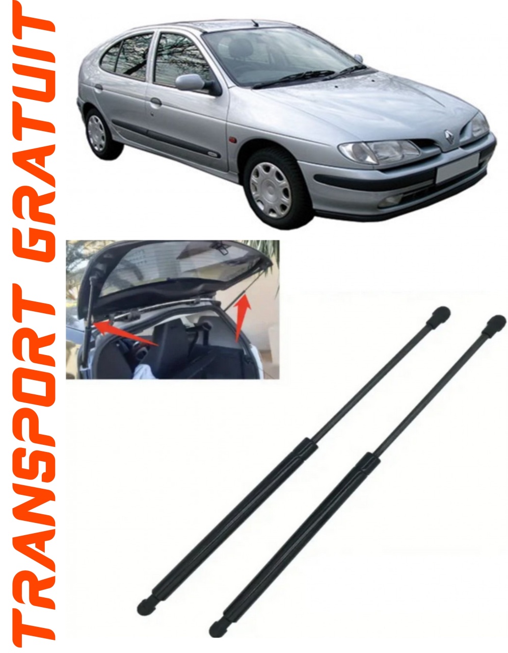 Set 2 amortizoare Haion portbagaj pentru masina Renault Megane