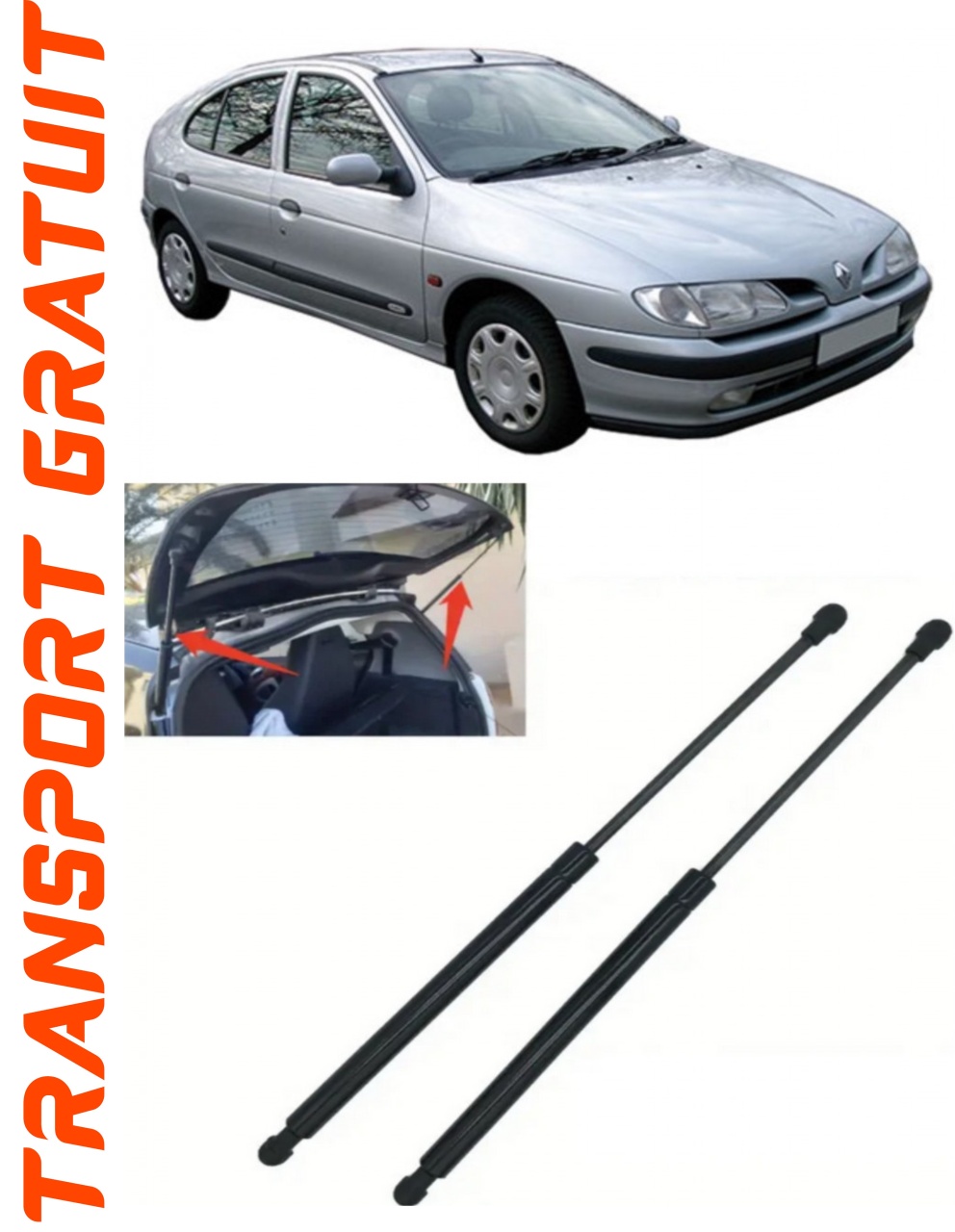 Set 2 amortizoare Haion portbagaj pentru masina Renault Megane