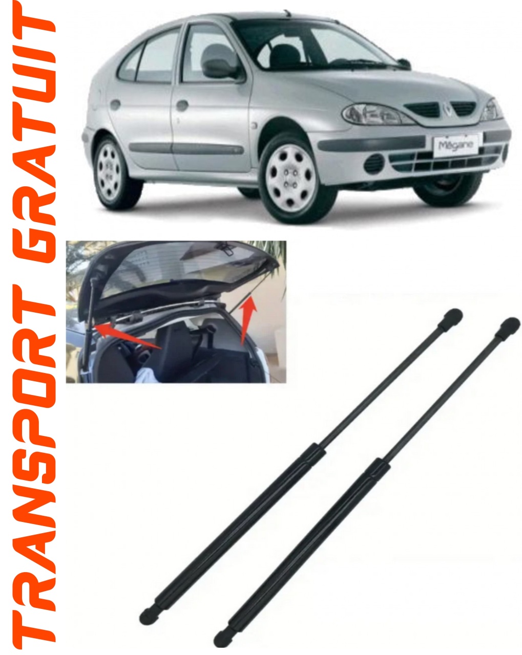 Set 2 amortizoare Haion portbagaj pentru masina Renault Megane