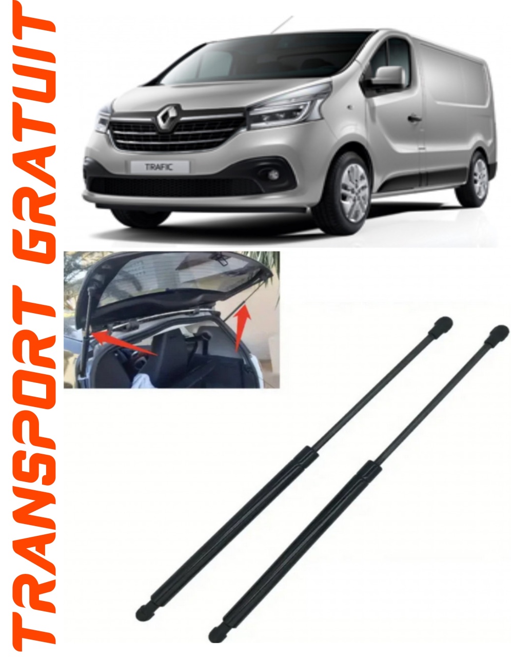 Set 2 amortizoare Haion portbagaj pentru masina Renault Trafic III
