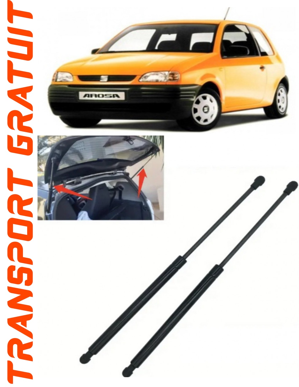 Set 2 amortizoare Haion portbagaj pentru masina Seat Arosa