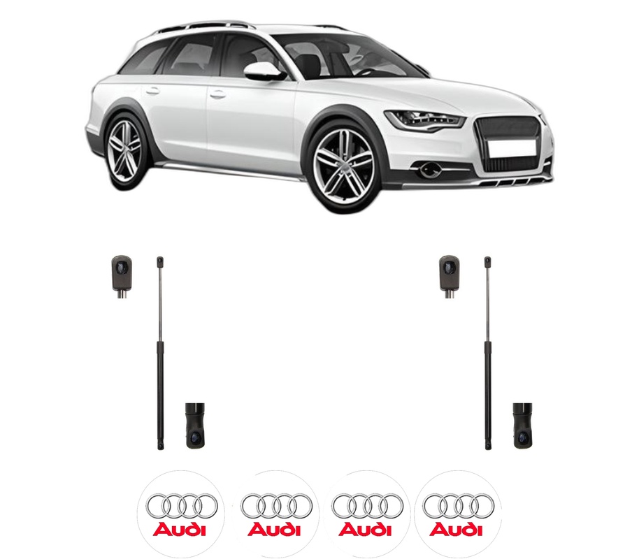 Set amortizoare portbagaj haion pentru AUDI A4 Allroad B8 (8KH) din 2009-2016, 2 bucati, MAGNUM TECHNOLOGY, 4 stickere auto AUDI