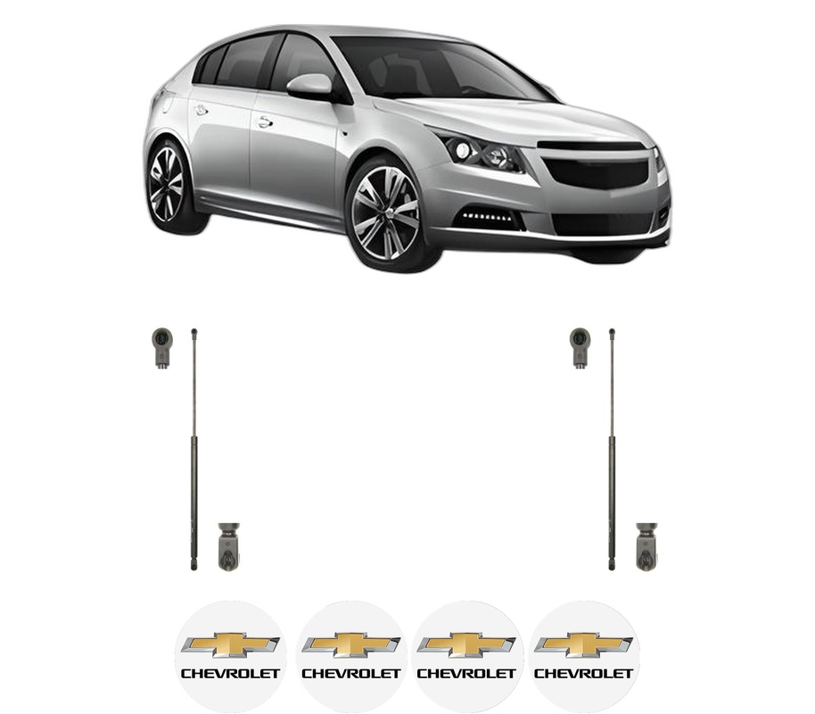 Set amortizoare portbagaj haion pentru CHEVROLET CRUZE Hatchback (J305) din 2011-2015, 2 bucati, KROSNO, 4 stickere auto CHEVROLET