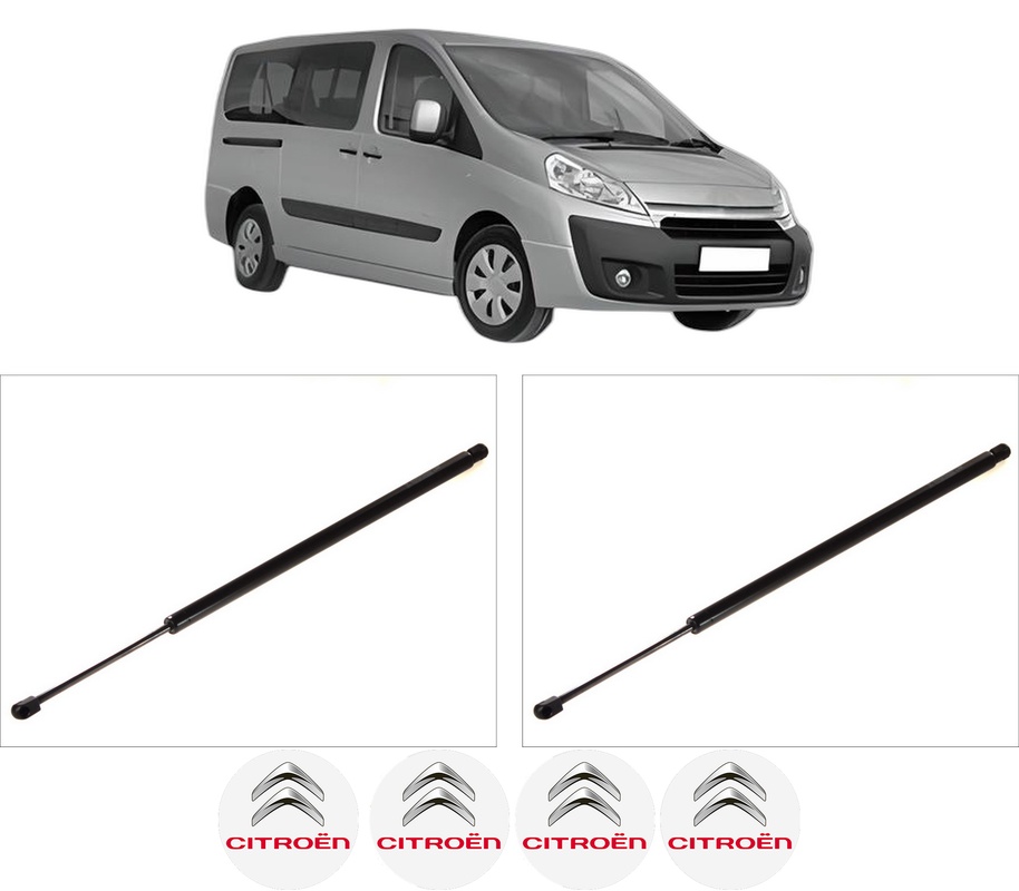 Set amortizoare portbagaj haion pentru CITROEN JUMPY II (VF7) din 2007-2016, 2 bucati, KROSNO, 4 stickere auto CITROEN