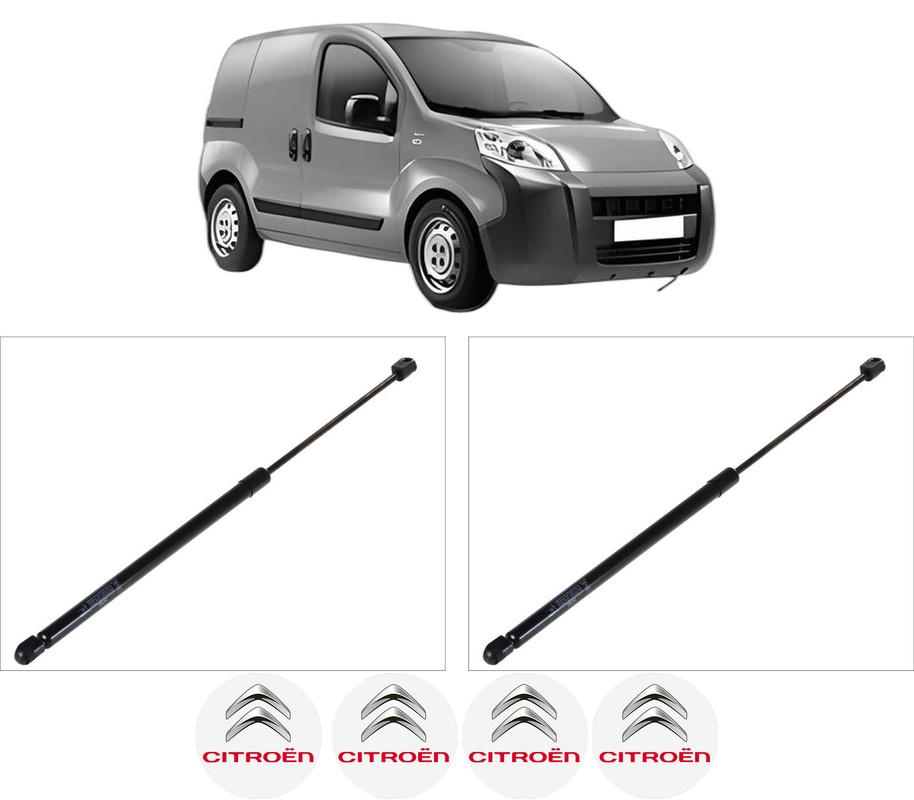 Set amortizoare portbagaj haion pentru CITROEN NEMO Box Body/MPV (AA_) din 2008-2010, 2 bucati, KROSNO, 4 stickere auto CITROEN