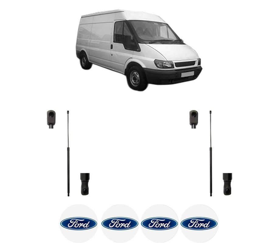 Set amortizoare portbagaj haion pentru FORD TRANSIT Van (FA_ _) din 2000-2014, 2 bucati, MAGNUM TECHNOLOGY, 4 stickere auto FORD