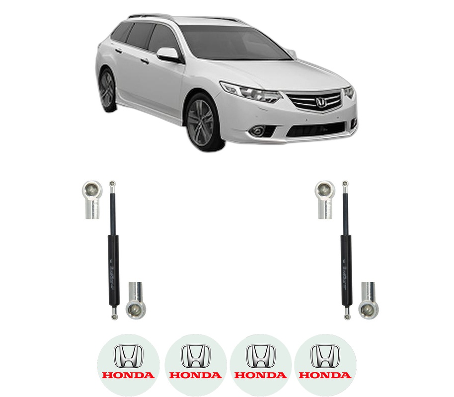 Set amortizoare portbagaj haion pentru HONDA ACCORD VII Tourer (CM, CN) din 2003-2008, 2 bucati, KROSNO, 4 stickere auto HONDA